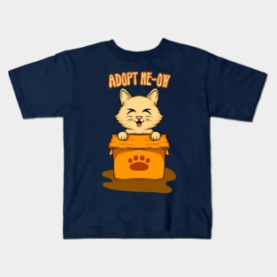 Please adopt me-ow , human Kids T-Shirt